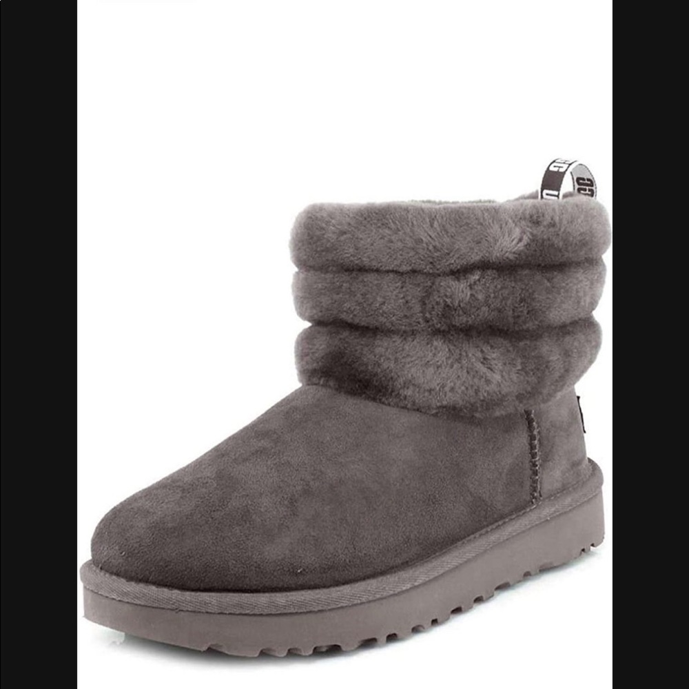New Grey Mini Fluff Ugg Boots